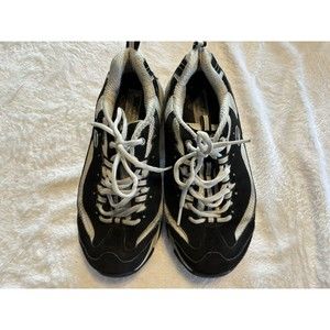 SKECHERS D’LITES COMFORT WALKING ATHLETIC SHOES WOMEN SIZE 7.5 BLACK WHITE